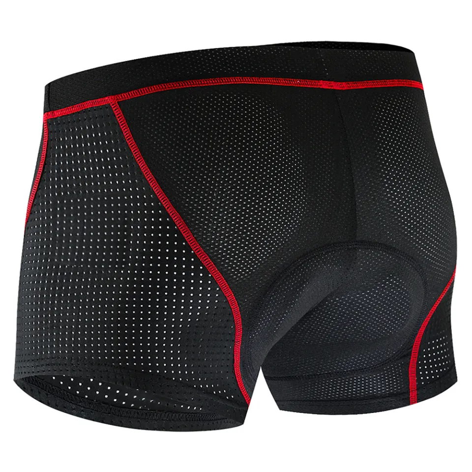 WOSAWE Men's Cycling Shorts With 5D Gel Pad – MTB Mountain Biking Underwear, Quick Dry, Padded