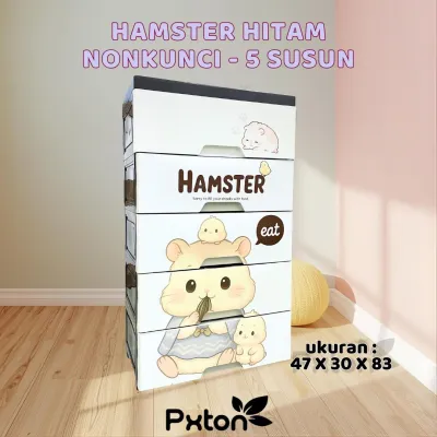 lemari kiyomi Lemari Plastik Susun Bear 4 Tingkat Tempat Penyimpanan Laci Multifungsi Lemari Pakaian Anak