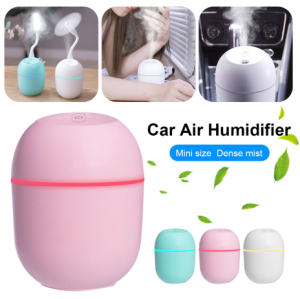 220ml Portable Mini Humidifier USB Power with LED Ambient Light Car Home Humidifier Aromatherapy Oil Diffuser with 5V USB Output