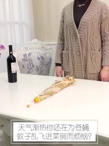 【Ship in 24H】防尘菜罩 Dust proof vegetable cover 盖菜罩家用防蝇防尘菜罩加粗骨架可折叠透气网纱大号餐桌罩 现货 6.4