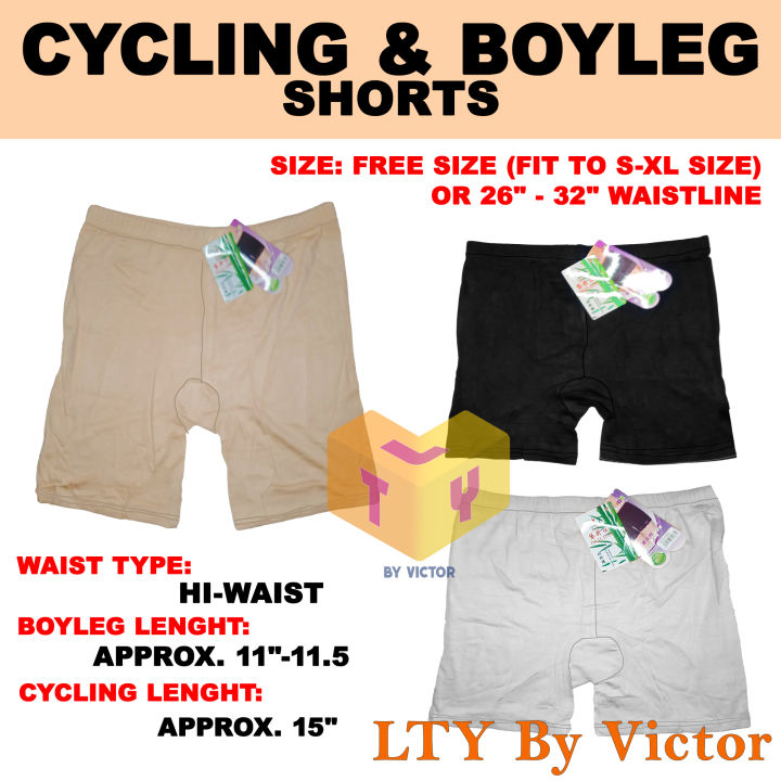 3PCS Boyleg & Cycling Hi-Quality for Ladies Black White Skin Tone