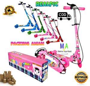 PROMO (BISA COD) SCOOTER OTOPET / SKUTER KARAKTER/ SKUTER +BELL+REM TANGAN / SKUTER ANAK / OTOPED / SCOOTER 3 RODA
