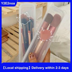 【Local shipping】 Makeup Brush Organizer Transparent With Cover Eyebrow Pencil Boxes Portable Women Cosmetic Storage Organizer Makeup Tools