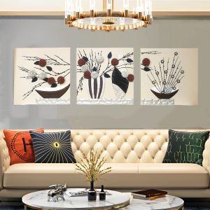 ️【3in1 】Lukisan Relief Hiasan/3PCS Modern luxury decorative 3D handicraft lucky painting/6017