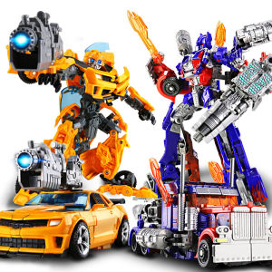 ASM Transformation Car Robot Toys Transform Robot Car Vehicle Transform Metal Alloy Figure Model Tyrannosaurus Triceratops Optimus Prime Bumblebee Collection Action Figure Gift For Kids