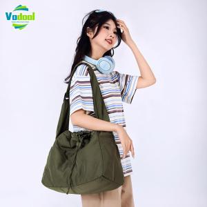 Nylon Hobo Bag Slouchy Shoulder Bag Casual Drawstring Bag for Women Work Shopping Travel