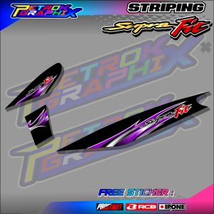 STRIPING VARIASI HONDA SUPRA FIT OLD / STICKER LIST MOTOR SUPRA FIT