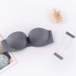 ONEFASHIONMALL Bra Busa Wanita Warna Polos Seamless Bra Invisible Tanpa Tali Seksi Motif Kait Belakang Pakaian Dalam BR082