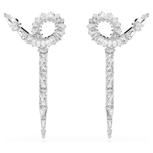 💖Swarovski💖(New)Snake silver mixed cut snake year white diamond teardrop earrings S925 sterling silver womens fashion earrings hypoallergenic non-allergenic Valentines Day gift birthday gift for girlfriend bestie