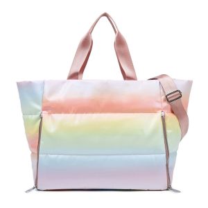 BESTIT ไนลอน กระเป๋ายิมผู้หญิง แยกเปียกและแห้ง ความจุขนาดใหญ่ กระเป๋ากีฬา คุณภาพสูง นุ่มนวล กระเป๋าใส่เสื่อโยคะ แบบยูนิเซ็กซ์