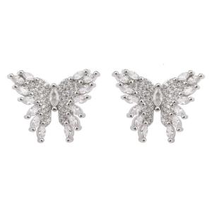 หูฟังแบบคลิปผีเสื้อประกายเพื่อความคงทนของฟรีคลิปทองแดงชุบด้วยไฟฟ้าสวมใส่ได้แบบสากลติดง่าย