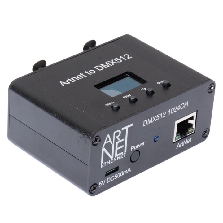 ArtNet DMX 512 Ethernet Lighting Controller Interface,2 Universe Metal ...