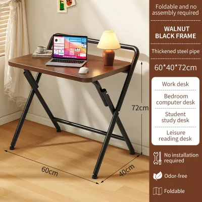 Foldable Computer Table Portable Study Desk Simple Bedroom Study Small Desk Adjustable Laptop Table Meja Computer