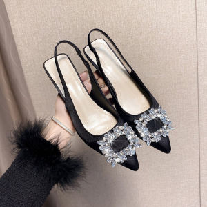 [35-42 Size] High Heels Pointed Toe Stiletto Rhinestone Plus Size Womens Shoes㏇X0415
