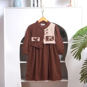 Natalia - Gamis Anak Haniya Model Vest / Fashion Gamis Premium Anak Edisi Lebaran 2026 (TANPA HIJAB)