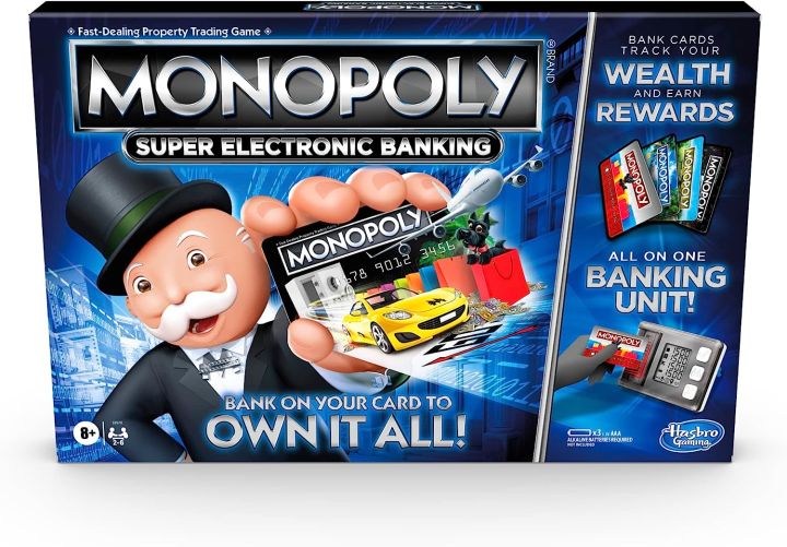 Monopoly Super Electronic Banking Board Game, Electronic Banking Unit, Choose Your Rewards