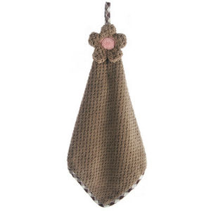 ผ้าขนหนูมือกำมะหยี่ลายปะการังผ้าเช็ดมือแบบแขวนลายสับปะรดผ้าขี้ริ้วเนื้อหนาใช้ในห้องน้ำห้องครัว