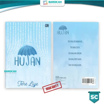 Hujan - Tere Liye Novel Remaja Sekolah Cerita Novel Romantis Murah Original