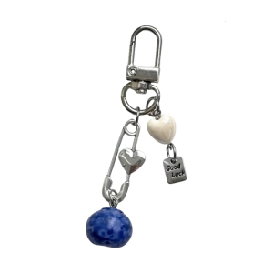 Fashionable Blueberry Inspired Mobile Lanyard/Keychain Charm Phone Chain/Keyring Handmade Women Key Accessory