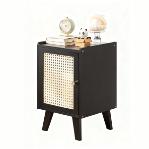 31.5*30*51CM  Japanese rattan grid bamboo bedside table easy to clean and store storage cabinet