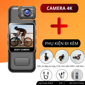 Camera hành trình xe đạpxe máy quay phim 4K-60PFS sắc nét pin 10 giờ - Máy quay phim mini quay mọi nơi có màng hình HD