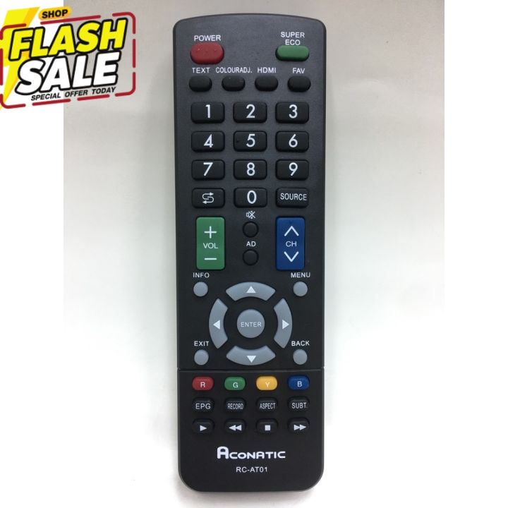 รีโมททีวี Aconatic รหัส RC-AT01 ใช้กับทีวี รุ่นที่รีโมทเดิมเหมือนกับตัว ...