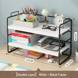 【COZYCASA】Office Desktop Small Shelf Household Table Multi-layer Iron Desk Storage Rack