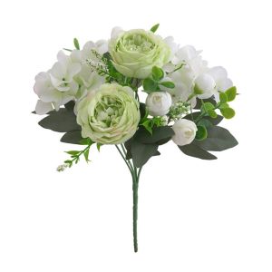 CBHH Silk Petals Artificial Hydrangea Flowers DIY Multicolor Simulation Peony Bouquet Creative Photo Props Floral Arrangement Home Decoration