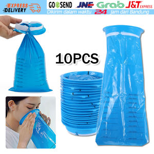 10Pcs Muntah Kantong Kencing Pipis Urine Bag Plastik Untuk Mobil/Travel Sick Bag Kantong