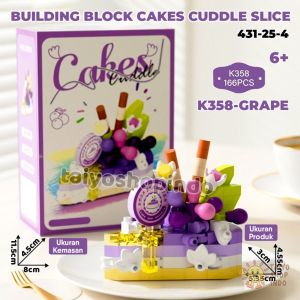 TAIYO Building Block Cakes Cuddle Slice Cup Kue Bakery Pastry Bricks Blok Puzzle Dekorasi Mainan