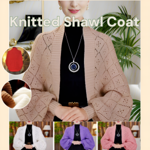 Elegant Versatility: The Knitted Shawl Coat & Open Cardigan Sweater
