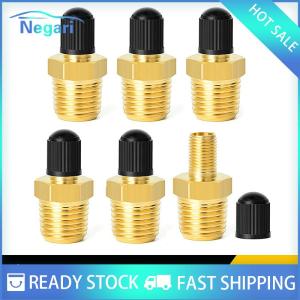 NG Motor✨ COD ✨ Car 2pcs Brass không khí Inflator Adapter W van gốc bên trong 1 4 NPT (M) để tiêu chuẩn Schrader van (M) lốp Inflator kết nối