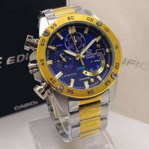 [Promo] Jam Tangan Pria Edifice EFR-558 / EFR558 Gold Stainless Steel Original Garansi 2 Tahun [✔COD][100% Authentic]