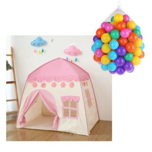 #Readystock Kids Play Tent Castle Large Teepee Tent for Kids Princess Castle Play Tent PortableKid PlayTent