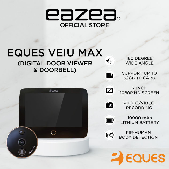 Eques Veiu Max Digital Door Viewer Doorbell Year Offsite