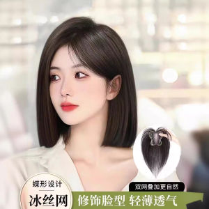 9X9 /11X11cmได้และมีน้ำหนั กเบาเพิ่มวอลลุ่มสำหรับผู้หญิง 100% ผีเสื้อชิ้นเส้นผมมนุษย์ผมสีน้ำตาลเข้มสีดำฝาครอบผมปลอมผมสีขาววิกผมระบายอากาศ