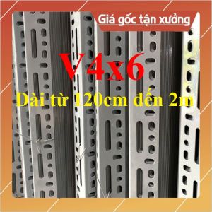 Cây sắt V lỗ ( V4x6 ) lắp kệ đa năng - Cây dài từ 120cm đến 2m
