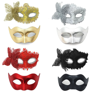 Couple Masquerade Eye Mask Half Face Masquerade Mask Masquerade Costume Accessory for Men Women Halloween Wedding Prom