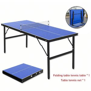 Standard Collapsible Table Tennis Table with Wheels Rainproof And Sunproof Ping-Pong Table