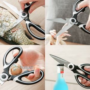 GUNTING DAPUR MULTIFUNGSI PEMOTONG TULANG AYAM IKAN DAGING SAYUR BUAH / GUNTING  DAPUR JUMBO BESAR STAINLESS STEEL SERBAGUNA / KITCHEN SCISSORS