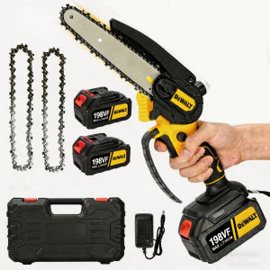 DEWALT 6-Inch Cordless Mini Chainsaw Portable Electric Saw with Lithium Battery for Woodworking & Garden Trimming