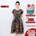 Đầm Dự Tiệc Trung Niên Lụa Vân Pháp Cao Cấp Amyra  D116 - Váy Trung niên Cho Mẹ Mặc Đi Làm,Đi Chơi,Đi Cưới Dáng Xòe. 