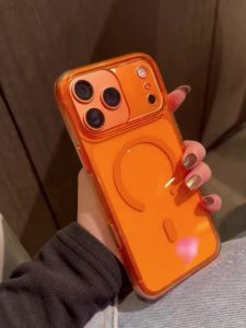 FCDAIMANG Ốp Lưng Chống Sốc Toàn Diện Trong Suốt Có Nút AI Từ Tính Cho iPhone