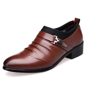 Mens Formal Shoes leather shoes New 2024 Pointed Business School Office Casual Shoes For Men