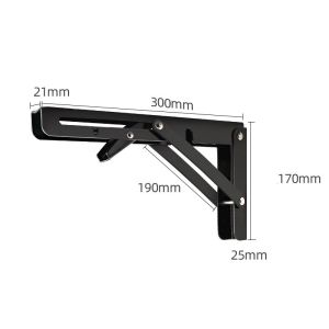 Giá đỡ gấp gọn bản lề gập cố định 3 góc bằng Inox giá đỡ bàn đựng đồ