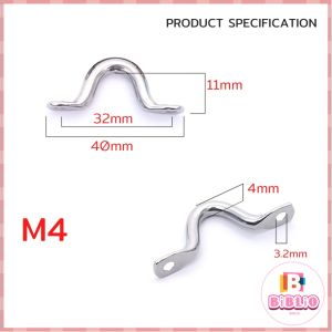 Stainless Steel Boat Yacht Ship Boats Saddle Clip Handle Doorknob Wire Eye Ring Hook