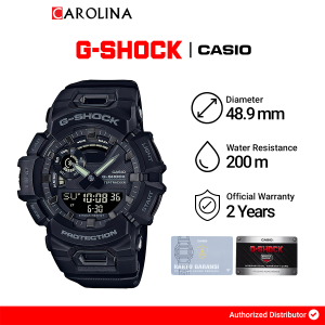 Jam Tangan Pria Casio G-Shock G-Squad GBA-900-1A Black Dial Black Resin Band