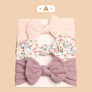 Payoe 3Pcs Bandana Pita Bayi Lucu Newborn Ikat Kepala Bayi Anak Perempuan