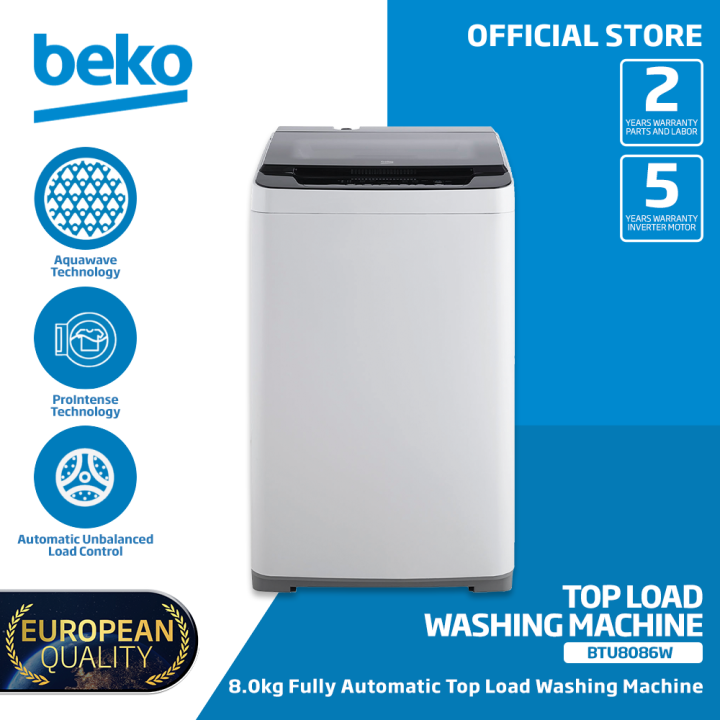 Beko Washing Machine 8.0 kg Top Load BTU8086W (NCR Delivery) Appliance Warehouse Lazada PH