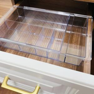 ❣️SPACEIDEAS❣️ PET Expandable Drawer Organizer Trays Drawer Divider Organizers Box Cosmetics Organizer Trays Stationery Organizer Box Desk Drawer Organizer Trays Kitchen Drawer Organizers Trays Kitchen Utensils Sorting Trays Drawer Organizer Box